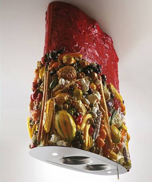 Hota Elica Pescecappa, un design uimitor pentru o bucatarie spectaculara Hota Elica Italia, design Gaetano Pesce, pentru bucatarii spectaculare